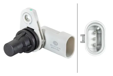 Датчик положения распределительного вала ALFA ROMEO 159, GIULIA, GIULIETTA, GIULIETTA-HATCHBACK, MITO, SPIDER, STELVIO, FIAT 500L, 500X, BRAVO II, DOBLO, DOBLO CARGO, DUCATO 198. HELLA 6PU013122751