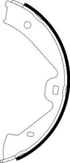 Колодки гальмівні стояночних гальм; задн. HELLA 8DA 355 050-221