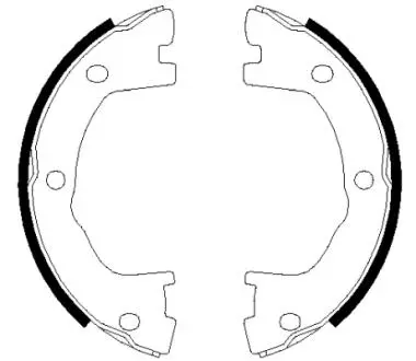 Тормозные колодки ручного тормоза HELLA 8DA355050501