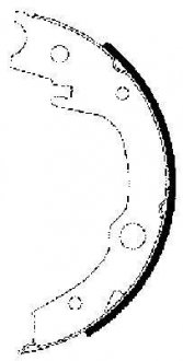 Тормозные колодки задние (барабанные) (172x32) toyota avensis corolla yaris 99- HELLA 8DA 355 050-651 (фото 1)