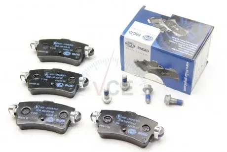 Комплект тормозных колодок, дисковый тормоз HELLA 8DB 355 009-421