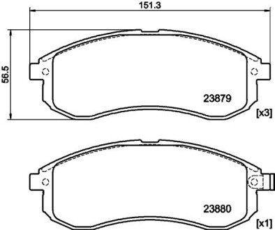 Колодки гальмівні дискові; передн. HELLA 8DB355010281