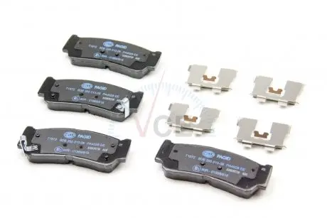 Комплект гальмівних колодок, дискове гальмо HELLA 8DB 355 013-081