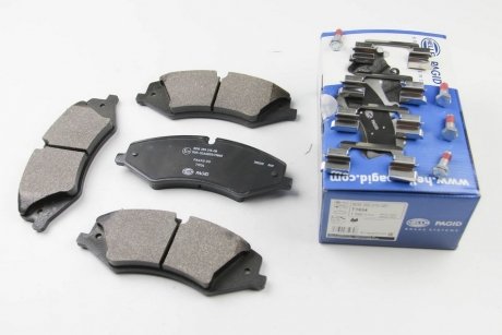 Комплект тормозных колодок, дисковый тормоз HELLA 8DB 355 015-081 (фото 1)