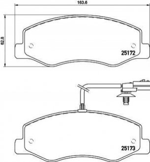 Комплект тормозных колодок, дисковый тормоз HELLA 8DB 355 015-311 (фото 1)