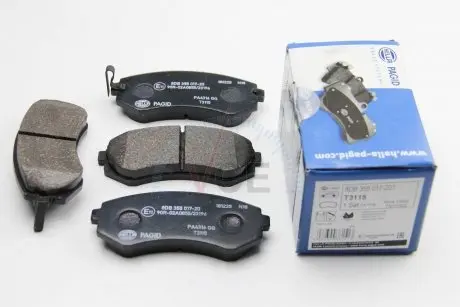 Комплект гальмівних колодок, дискове гальмо HELLA 8DB 355 017-201