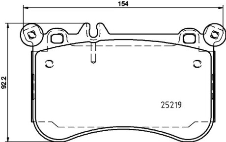 Комплект гальмівних колодок, дискове гальмо HELLA 8DB 355 019-611