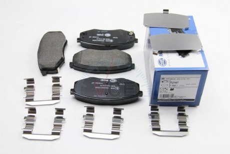 Комплект тормозных колодок, дисковый тормоз HELLA 8DB 355 019-791 (фото 1)