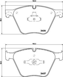 Комплект тормозных колодок, дисковый тормоз HELLA 8DB 355 020-121