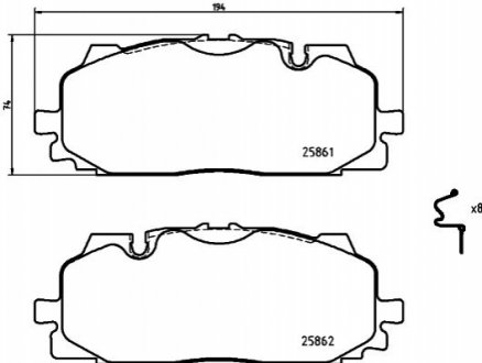 Комплект тормозных колодок, дисковый тормоз HELLA 8DB 355 021-641 (фото 1)