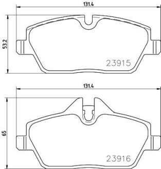 Гальмівні колодки перед. bmw i3 (i01) electric 08.13- HELLA 8DB 355 021-881