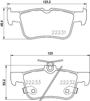 Гальмівні колодки ford galaxy, mondeo v, s-max ford usa fusion lincoln mkz 1.0-3.5 09.06- HELLA 8DB 355 023-301