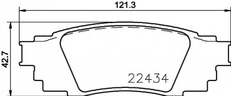 Колодки тормозные дисковые; задн. HELLA 8DB355025121 (фото 1)