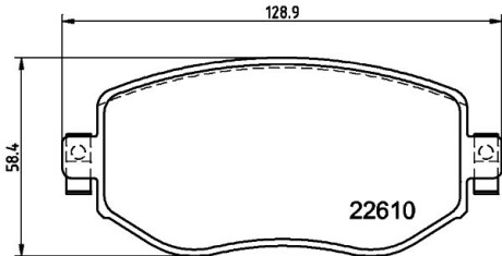 Комплект тормозных колодок, дисковый тормоз HELLA 8DB 355 025-851 (фото 1)