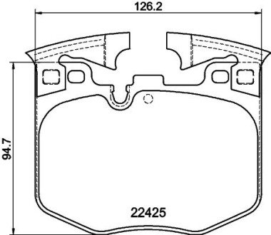 Гальмівні колодки передні bmw 5 (g30, f90), 5 (g31), 6 gran turismo (g32), 7 (g11, g12), 8 (g15, f92), x5 (g05, f95) 1.6-3.0d 07.15- HELLA 8DB 355 025-951