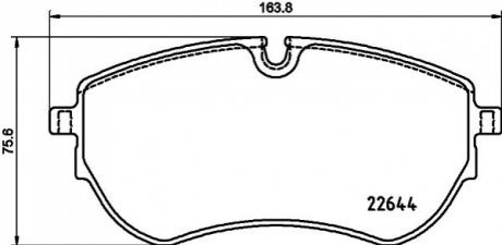 Комплект тормозных колодок, дисковый тормоз HELLA 8DB 355 037-731 (фото 1)