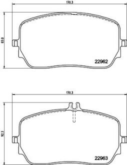 Тормозные колодки дисковые пред.mercedes gle (167) 2.0d-4.0h 10.18- HELLA 8DB 355 039-211