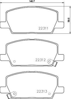 Колодки тормозные (передние) opel insignia b 17-/ mokka 12- (mando) q+ HELLA 8DB 355 040-001