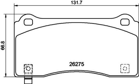 Колодки тормівні передні tesla model 3 HELLA 8DB 355 040-861