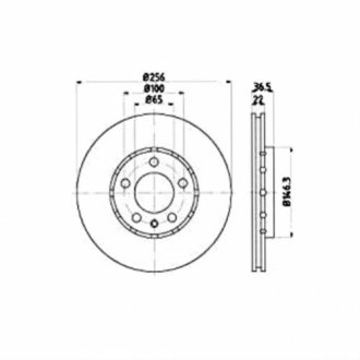 Гальмівний диск HELLA 8DD 355 105-361