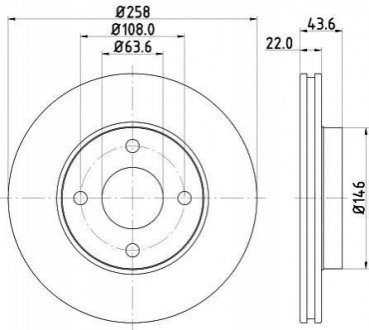 Тормозной диск HELLA 8DD 355 106-431 (фото 1)