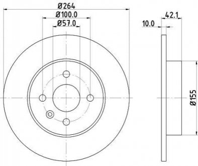 Тормозной диск HELLA 8DD 355 110-271 (фото 1)