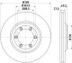 Диск гальмівний isuzu d-max 2.5d 06.12- HELLA 8DD 355 115-231 (фото 4)