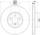 Диск гальмівний перед. правий bmw 5 (f07, f10, f11, f18), 6 (f12, f13, f06), 7 (f01, f02, f03, f04) 3.0/3.5/4.0d 09- HELLA 8DD 355 119-271 (фото 4)