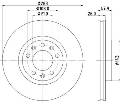 Тормозной диск HELLA 8DD 355 120-481