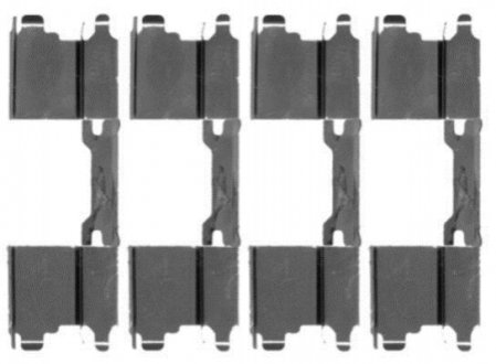 Комплектующие, колодки дискового тормоза HELLA 8DZ 355 203-501 (фото 1)