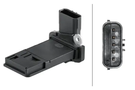 Расходомер воздуха (5 pin) ACURA MDX, RDX, TLX, HONDA ACCORD IX, ACCORD VIII, CITY V, CIVIC IX, CIVIC VIII, CROSSTOUR I, CR-V III, CR-V IV, CR-Z, FR-V, HR-V, INSIGHT2-JAZ. 09.05- HELLA 8ET358095581