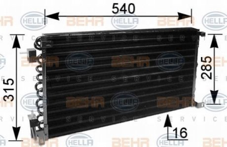 Конденсатор, кондиціонер HELLA 8FC 351 036-041