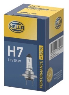 Автолампа behr performance +120% h7 px26d 55 w прозора HELLA 8GH223498031