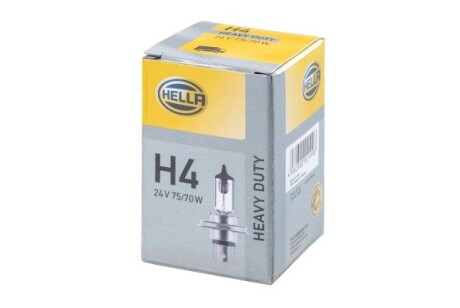 Автолампа behr standard h4 p43t-38 70 w 75 w прозрачная HELLA 8GJ002525251