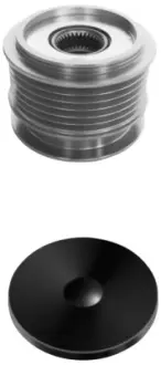 Шкив генератора ALFA ROMEO 159, FIAT BRAVO II, CROMA, GRANDE PUNTO, STILO, OPEL ASTRA H, ASTRA H GTC, ASTRA H-KOMBI, SIGNUM, VECTRA C, VECTRA C GTS, ZAFIRA B 1.9D 09.03- HELLA 9XU358039141