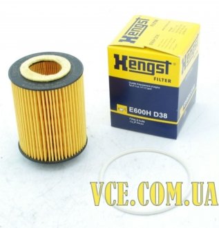 Масляний фільтр HENGST FILTER E600H D38 (фото 1)