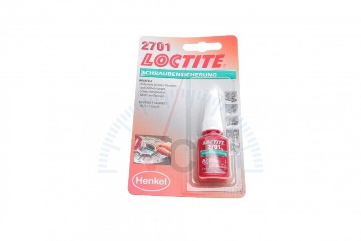 LOCTITE 2701 5ML DE фіксатор різьблення (зелений) (високої фіксації) (не для активних металів) Henkel 195911 (фото 1)