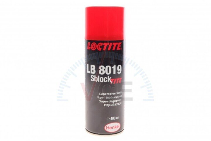 LOCTITE LB 8019 400ML смазка, раскислитель ржавчины, жидкий ключ, (содержание растворителей 89%) Henkel 589891 (фото 1)