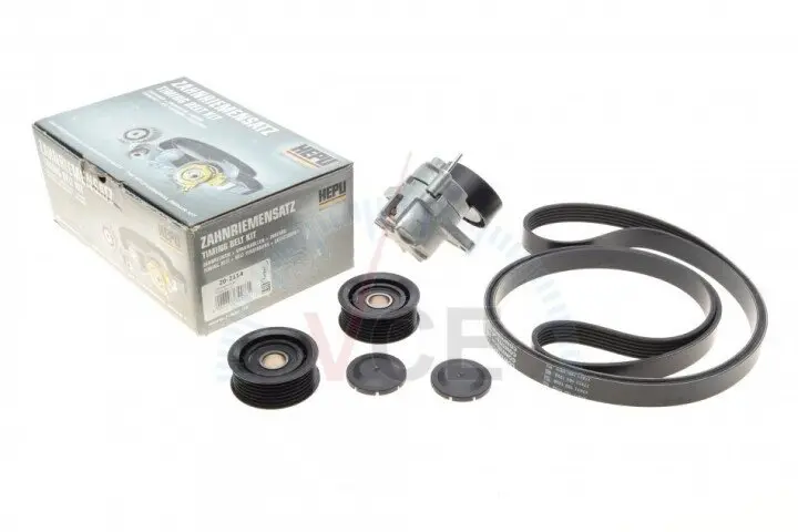 Комплект ременя генератора mb sprinter cdi (6pk2271) (+ac) (всередині contitech) HEPU 20-2114 (фото 1)