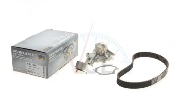Фото 1 - Водяной насос + комплект зубчатого ремня HEPU PK07990 Водяной насос + комплект зубчатого ремня HEPU PK07990 (фото 1)