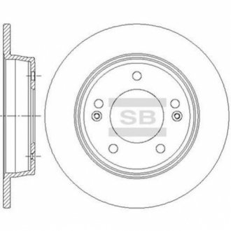 Тормозной диск Hi-Q SD1085 (фото 1)