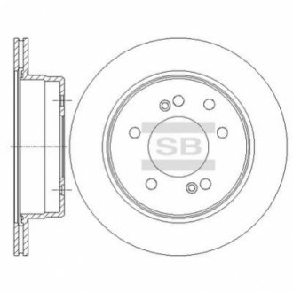 Тормозной диск задний Hi-Q SD3043 (фото 1)