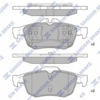 Комплект гальмівних колодок, дискове гальмо Hi-Q SP1396