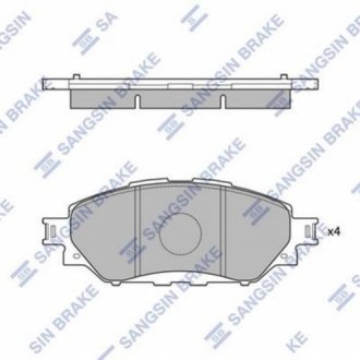 Комплект гальмівних колодок, дискове гальмо Hi-Q SP4243