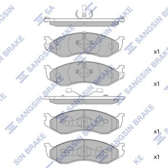 Комплект гальмівних колодок із 4 шт. дисків Hi-Q SP1112