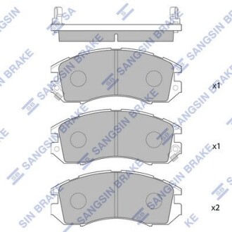 Комплект тормозных колодок, дисковый тормоз Hi-Q SP1120