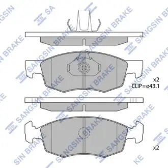 Комплект тормозных колодок, дисковый тормоз Hi-Q SP1198