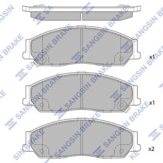 Комплект тормозных колодок, дисковый тормоз Hi-Q SP1235