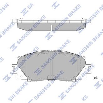 Колодки тормозные дисковые (комплект 4 шт) Hi-Q SP1377A