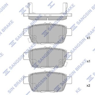 Комплект тормозных колодок, дисковый тормоз Hi-Q SP1430